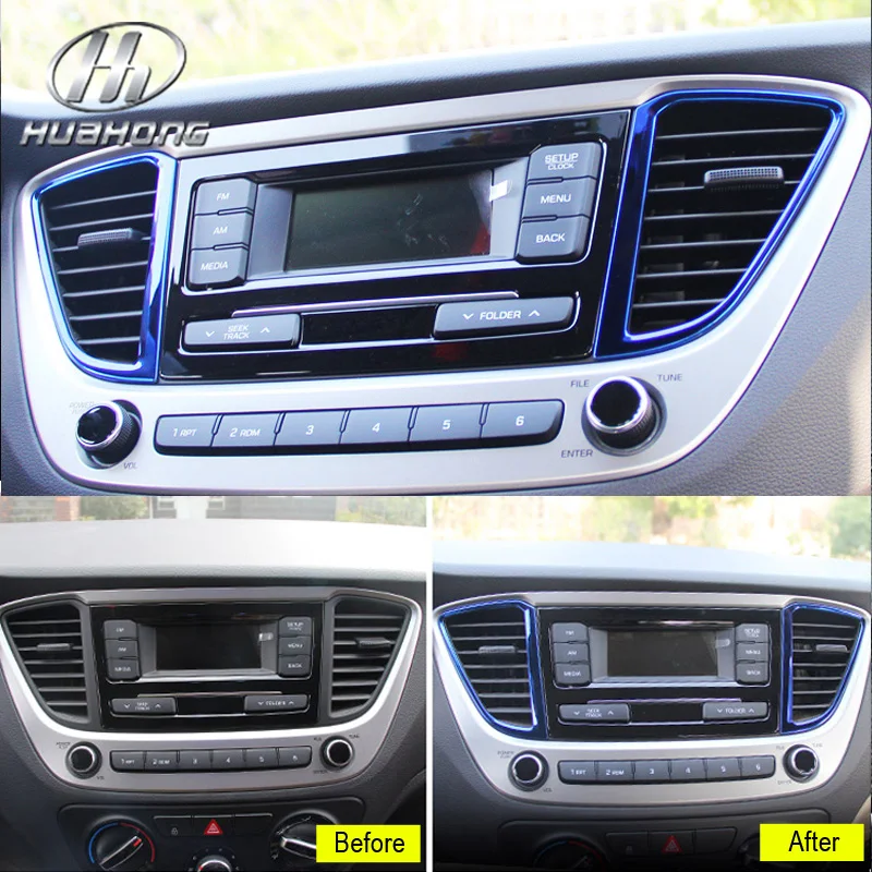 Vtear Декоративные Накладки для Hyundai Solaris 2 отделка салона кондиционирование