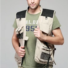 Стиль Спорт на открытом воздухе могут быть включены холст жилет Для мужчин фотографии треккинг Пеший Туризм директор Костюмы репортер жилет