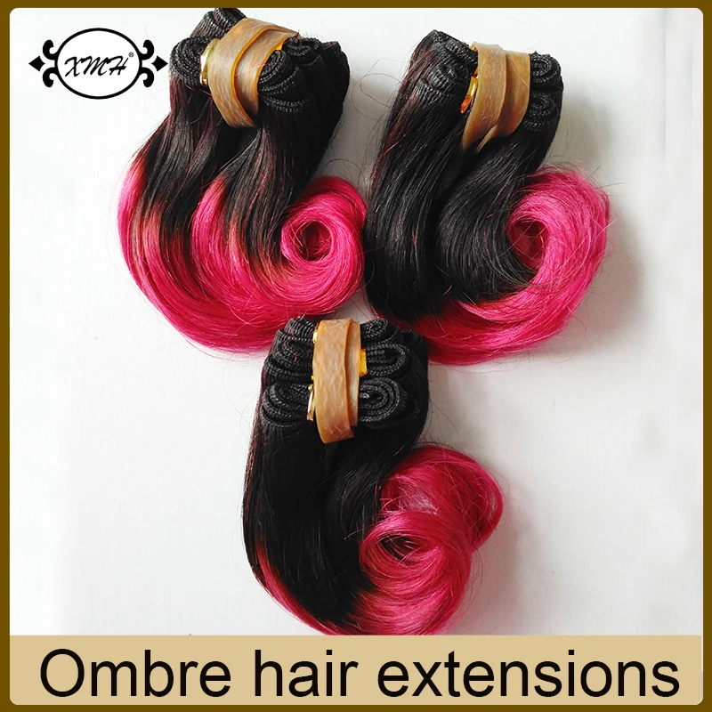 Cheap Short Hair Brazilian Weave 6 Inch Ombre Color Black 1b Rose