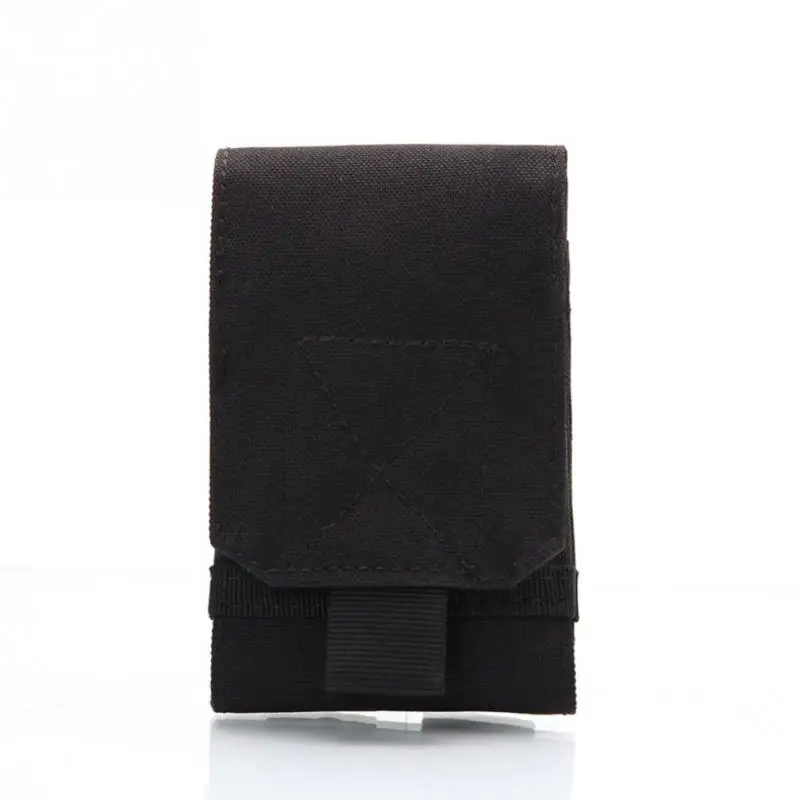 Многофункциональная походная тактическая сумка для телефона, Мужская камуфляжная поясная сумка на липучке, поясная сумка, чехол из ткани Оксфорд для мобильного телефона - Цвет: black