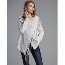 Cardigan Sweater Women Autumn Winter Knitwear Asymmetrical Tassel Cardigan Full Sleeve Knitted Sweater for Women E1918 ribbed asymmetrical openwork knitwear