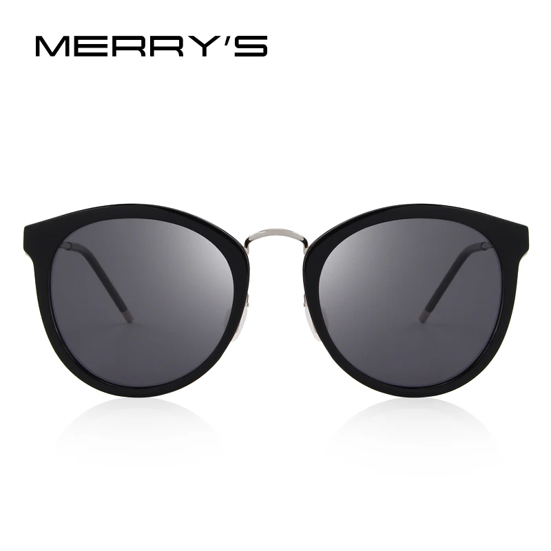 Merry's, женские брендовые дизайнерские солнцезащитные очки кошачий глаз, модные поляризационные солнцезащитные очки, металлические дужки,, УФ-защита S'6168
