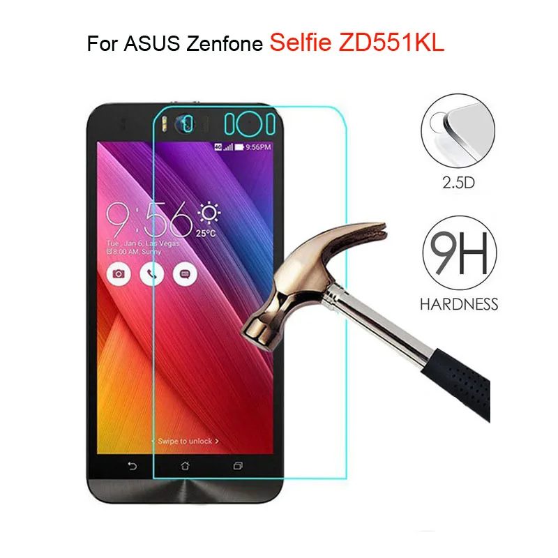 

For Asus Selfie ZD551KL Z00UD Tempered Glass For Asus zenfone Selfie ZD 551KL Z00 UD Screen Protector Protective Film Case