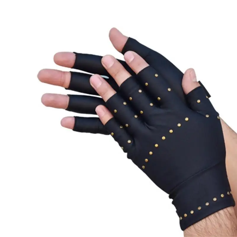 Vbiger Arthritis Compression Gloves Hand Pain Relief Gloves Half Finger