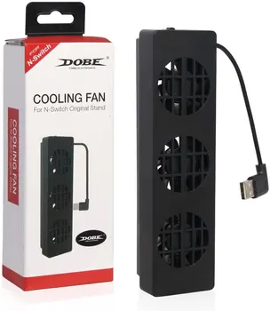 

H 5pcs Super Turbo Temperature 3-Fans External Control Cooling Fan Cooler for Nitendo Switch Console System