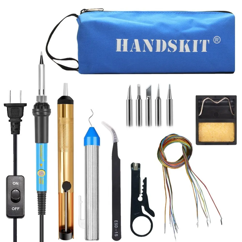 Soldering Iron Kit 60W EU 220V Rework Station Welding Desoldering Pump