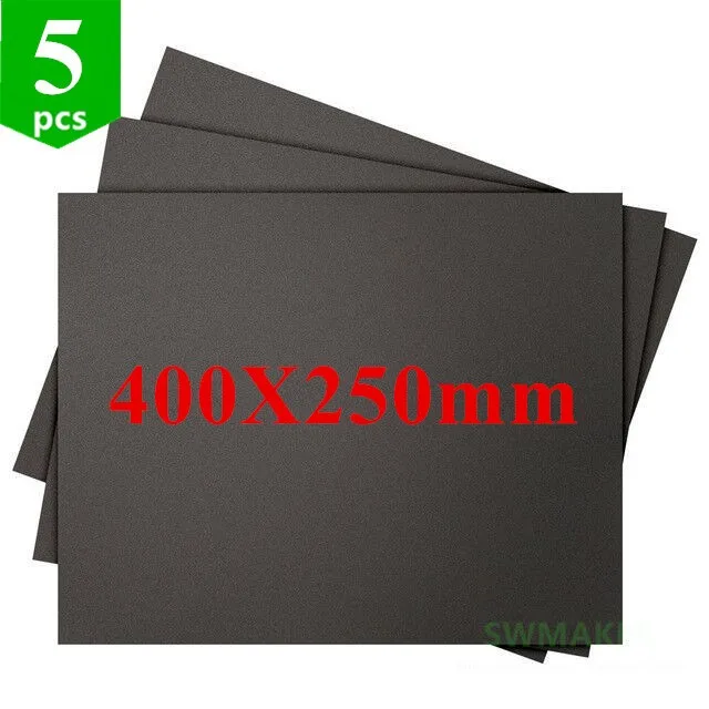 Abs para Tevo Impressão Construir Superfície Adesivo Viúva Preta Impressora Quadrado Folha Super Vara 5 Pçs 400x250mm 3d