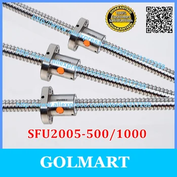 

Ball screw SFU2005 - L 550 / 1000mm + RM2005 guide Ballscrew Ballnut for CNC and standard processing