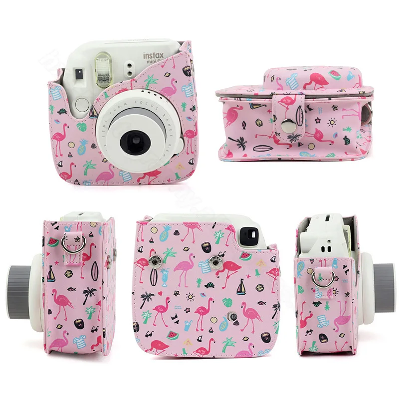 5 цветов Fujifilm Instax Mini 9 мгновенный фото фильм камеры комплект с ПУ Чехол для переноски плечевой ремень, использовать Instax Mini Фильм