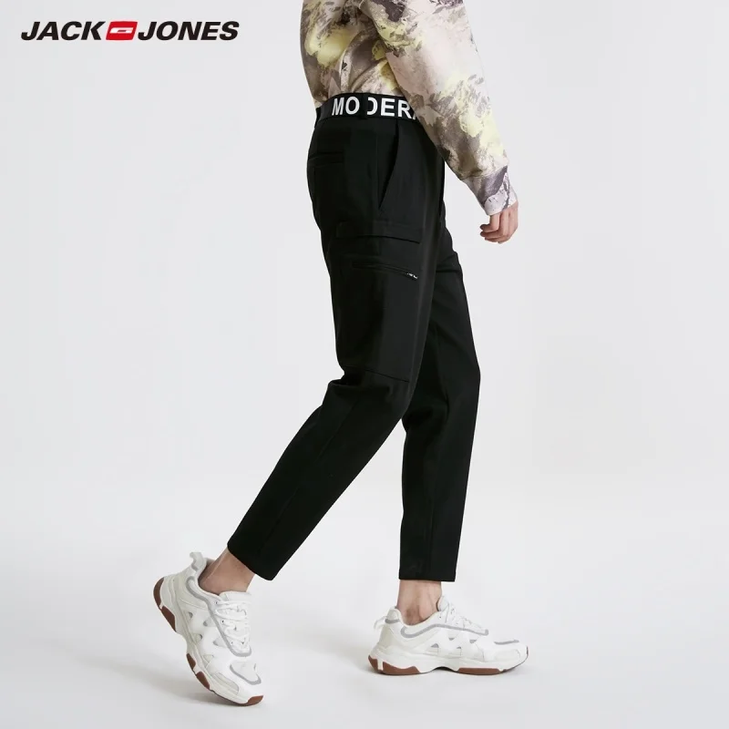 JackJones мужские высокие эластичные брюки карго цветные повседневные укороченные брюки 219114533