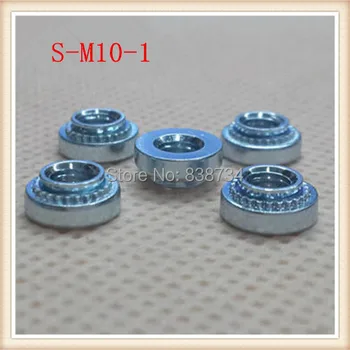 

100pcs steel with white zinc coated round S-M10-1 clinch nut