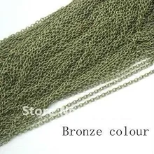 Промо-Акция! 100 м 3 мм/шир. в винтажном стиле, бронзовый, металлический Ссылка цепь Ювелирная фурнитура составные части ожерелья