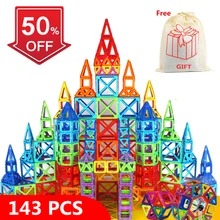 

LMKJ 143pcs Best Mini Magnetic Designer Construction Set Model & Building Toy Plastic Magnetic Blocks Educational Toys For Kids