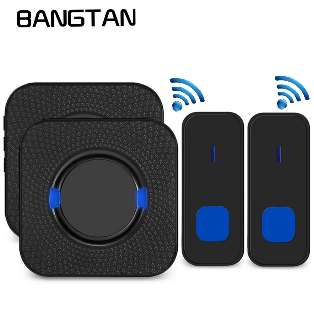 New Wireless Doorbell Chime Kit Door Bell Waterproof EU US UK 2 Plugin