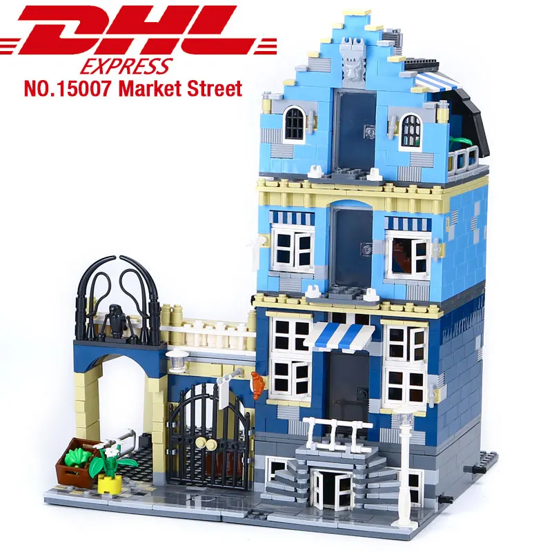 

Genuine Factory City Street European Market Model Educational Building Blocks Compatible Legoing Toys