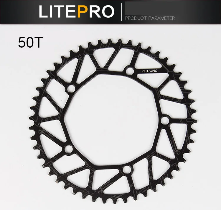 Litepro полый BMX складной велосипедный шатун Сверхлегкий 130 BCD 50T 52T 54T 56T 58T велосипедная цепь