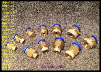 

15Pcs/Lot PC10-03 10mm to 3/8" Pneumatic Connectors male straight one-touch fittings BSPT Brand New