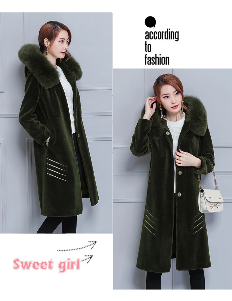 6916 5XL Plus Size Faux Fur Coat with Hood Women Elegant Winter Wool Jacket Fox Fur Collar Luxury Warm Long Winter Coat Women 2018 12