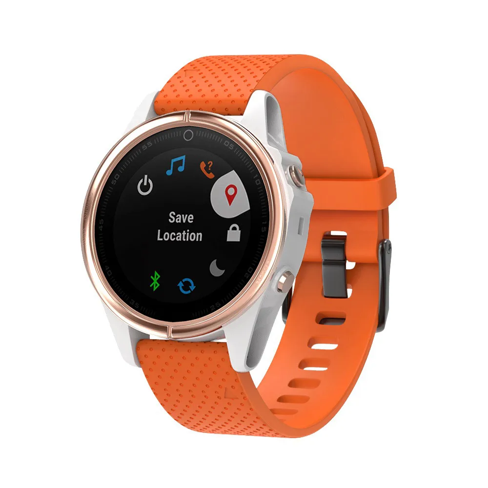 Новинка, сменные Смарт-часы из мягкого силикона, быстросъемный, легко прилегающий браслет, ремешок для часов Garmin Fenix 5S Plus