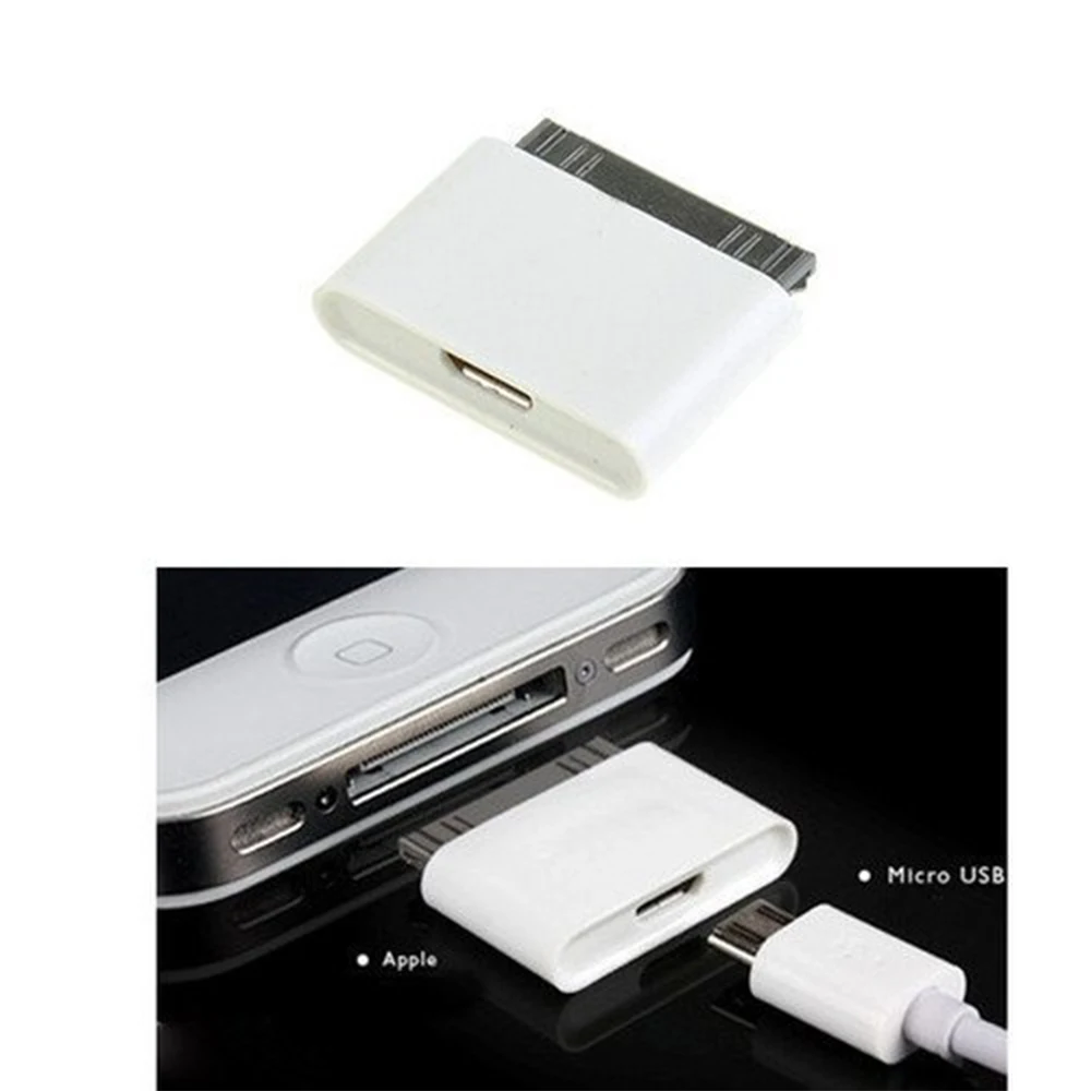 NYFundas 2 шт микро usb к 30pin кабель конвертер зарядное устройство адаптер для iphone 4 4s 3gs ipad 1 2 3 ipod iphone 4 iphone 4s адаптер