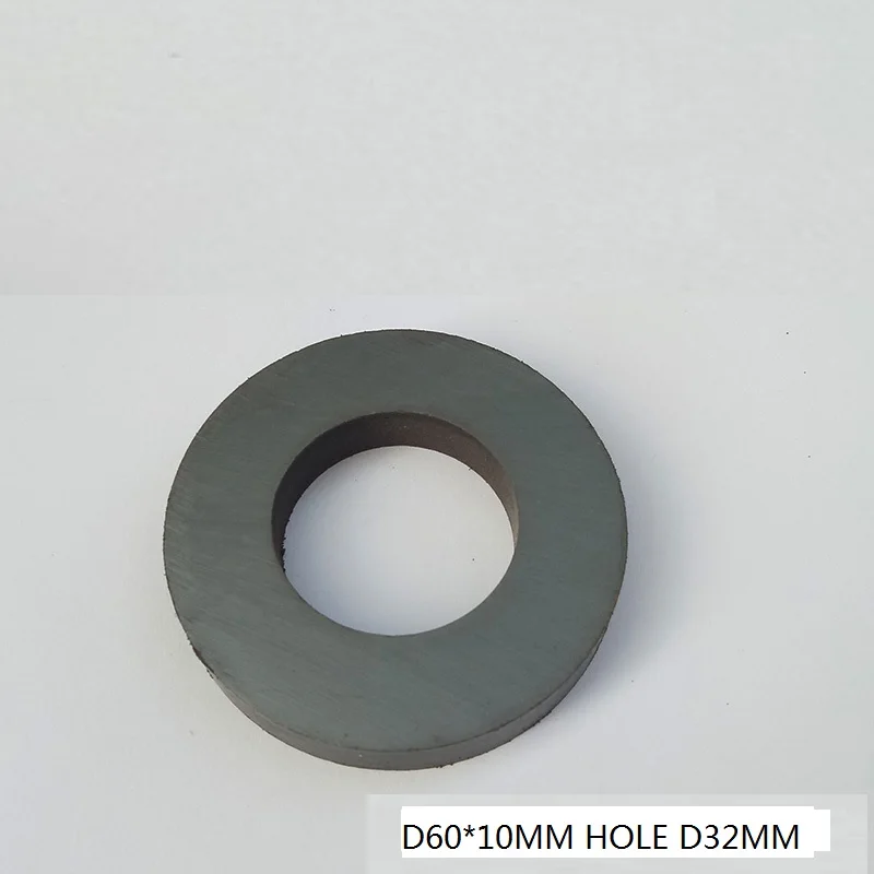 

2pcs/lot Y30 Ferrite Magnet Ring D 60*10 mm Hole 32 mm Black Round Speaker D 60X10 mm Magnet with hole