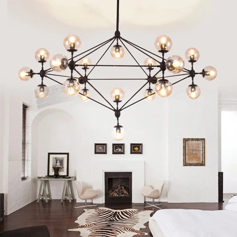 

New design Jason miller magic 5/10/15/21 heads modo Chandelier for restaurant parlor hotel iron glass vintage DNA pendent lights