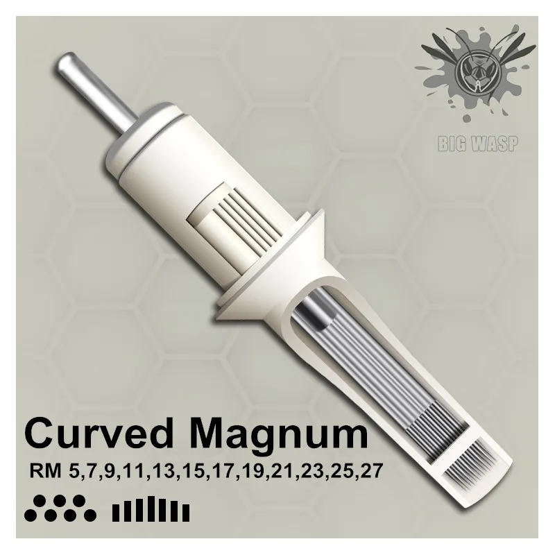Оригинальный Стандартный Изогнутый круглый картридж BIGWASP для тату игл Magnum