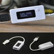 Portable LCD Display font b USB b font Charger Voltage and Current Detector Mobile Power Charger