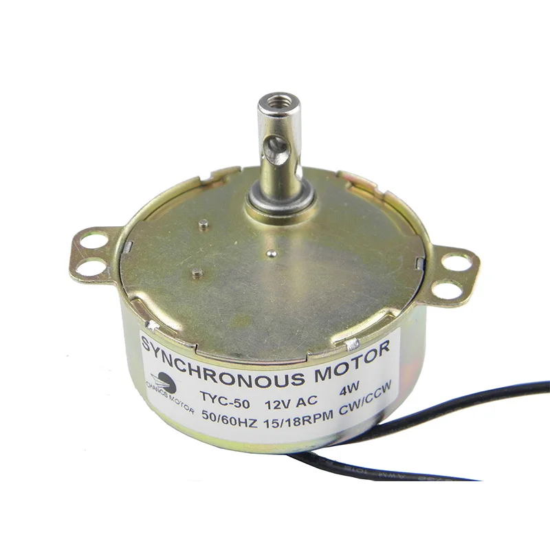 

CHANCS Synchronous Motor TYC-50 AC 12V 15-18RPM Electric Motor CW/CCW 4W for Christmas Tree