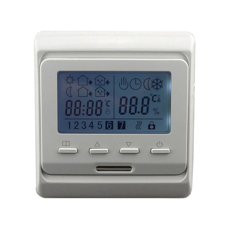 220V AC LCD Weekly Programmable Floor Heating Temperature Regulator