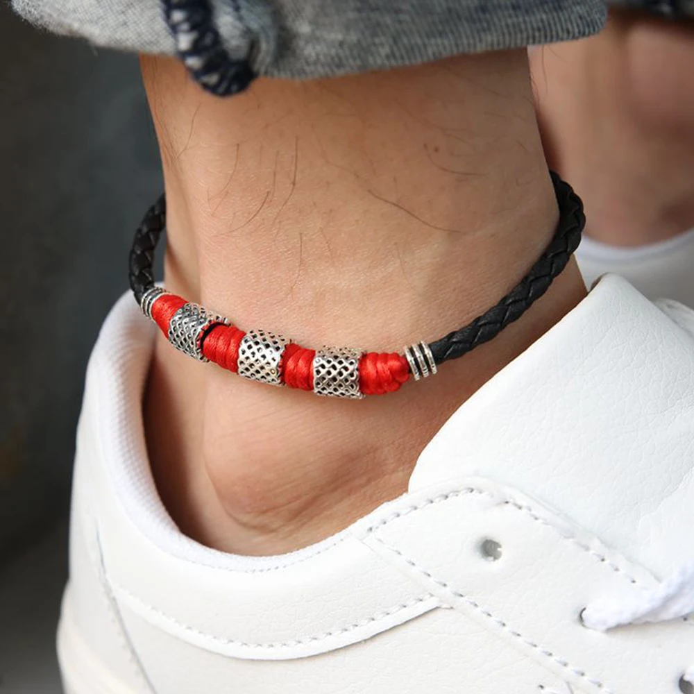 Amazon.com: Anklet for men, men's anklet, bronze tube bead, black cord,  anklet for men, gift for him, men's ankle bracelet, ankle bracelet,  minimalist : Handmade Products