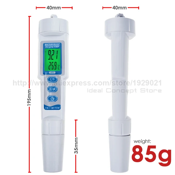 5-Ideal-Concept-ph-meter-PHM-205-Dimension