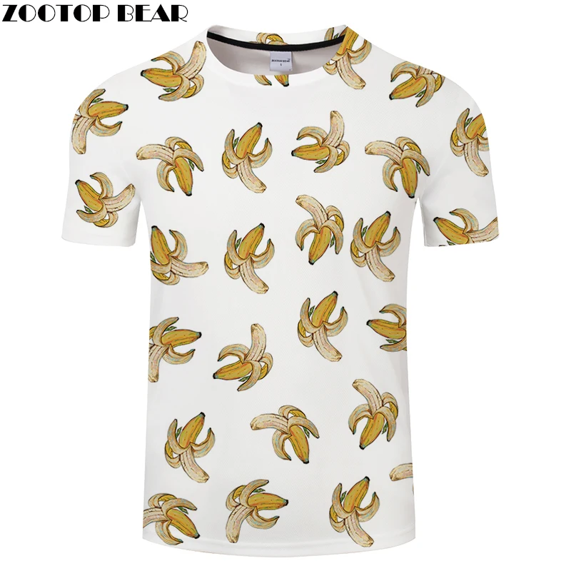 

Banana Casual tshirt Men Women T shirt 3D t-shirt Anime Tee Summer Print Top Short Sleeve Camiseta Harajuku Dropship ZOOTOPBEAR