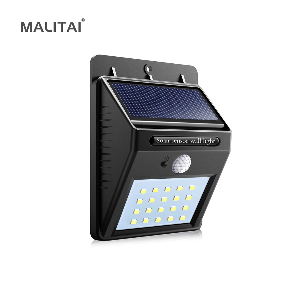 

20 LED Solar lamp Power PIR Motion Sensor Wall light Outdoor Waterproof + CDS Night Sensor Garden Yard Fence Home Security light