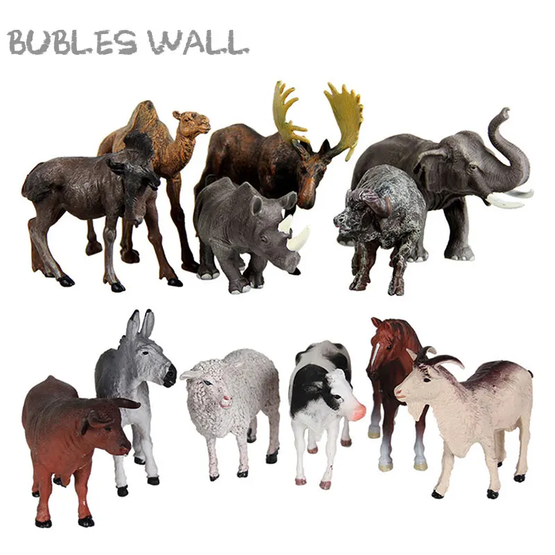 

6Pcs Boxed PVC Wild Forest Animal Model Simulation Children's Toys Farm Model Toys for Kids Gifts