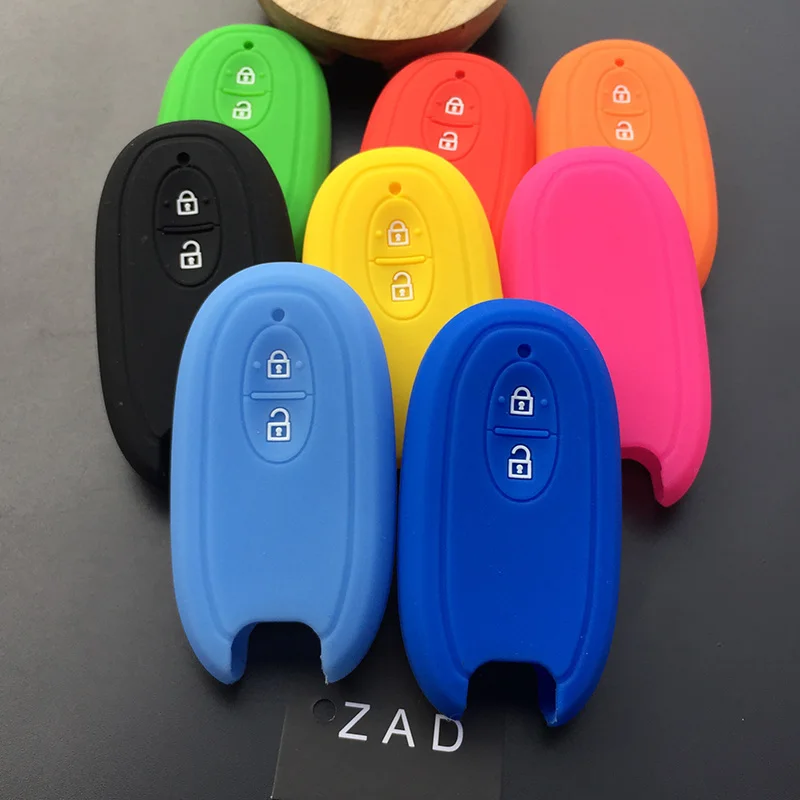 

ZAD silicone rubber car key cover case skin protect keychain for SUZUKI Swift Sport SX4 SCORSS grand vitara Wagon R stingray