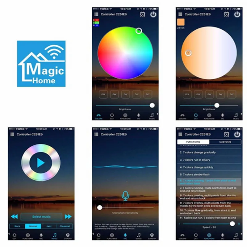 Magic Home wi fi контроллер полосы Смарт-приложение Amazon Alexa Google светодиодный пиксель пульт дистанционного управления для 5050 RGB/RGBW WS2812 WS2811