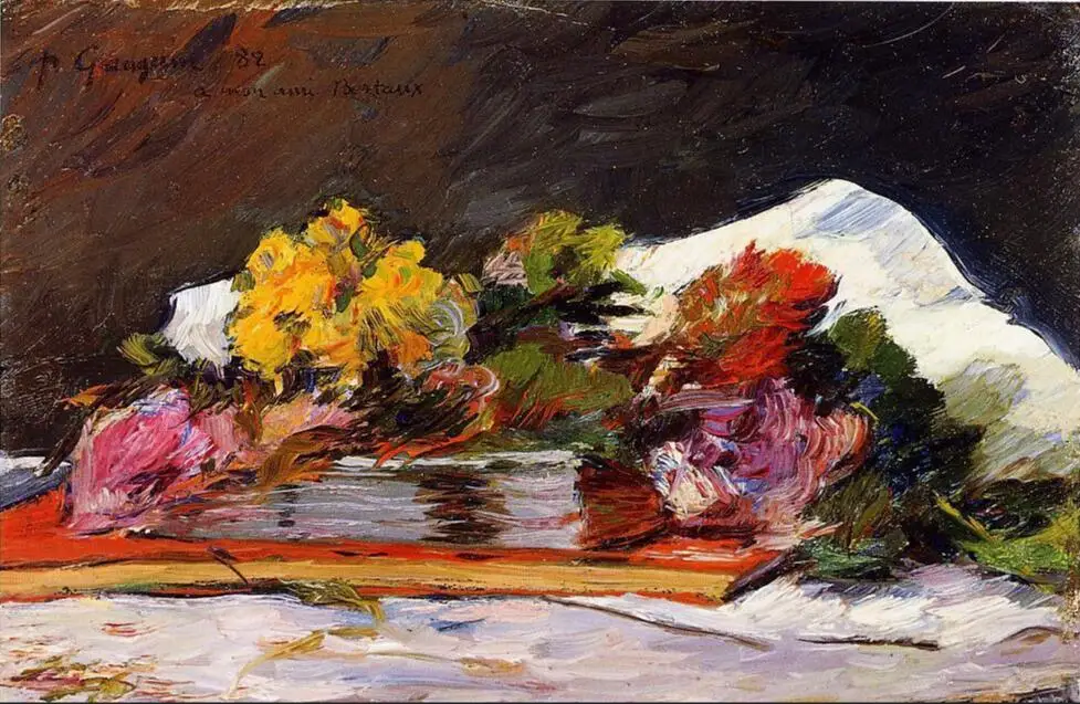 

High quality Oil painting Canvas Reproductions Bouquet of flowers (1882) by Paul Gauguin hand painted