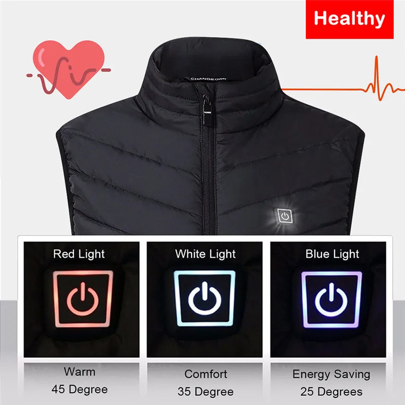Модернизированный мужской наружный USB Инфракрасный нагревательный жилет Зимняя куртка из углеродного волокна электрическая тепловая одежда жилет дропшиппинг