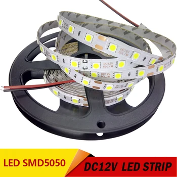 

iluminacion led strip lamp rgb 5050 diode tape led light strip fita de 12v smd tiras neon 5m christmas decoration