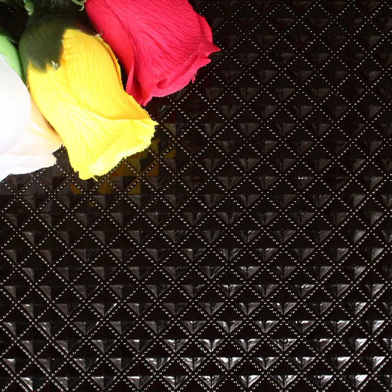 

PVC light diamond embossed pattern box decorative clutch fabric leather