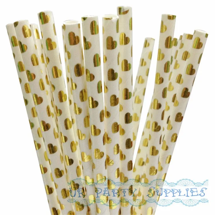 75pcs-lot-Plain-star-Polka-dots-Strip-Foil-Paper-straws-Metallic-Gold-and-silver-Paper-Drinking (8)