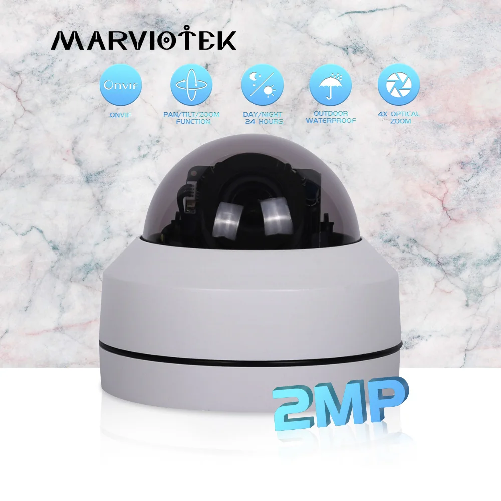 2.5" PTZ Dome IP Camera Outdoor 4X OpticaL Zoom Motorized CCTV Camera