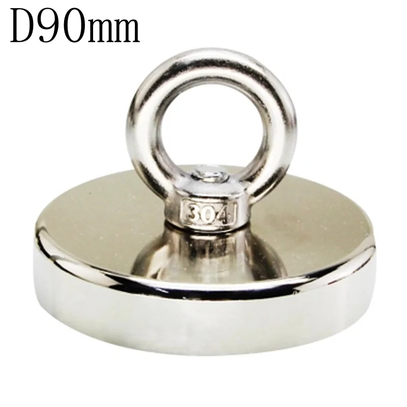 

Salvage Magnets Pot Magnets Permanent Neodymium D90 Deep Sea Salvage Fishing Hook Magnet Pulling Mounting Home Holder