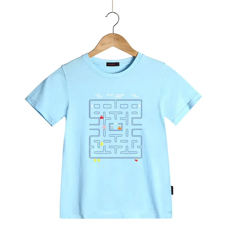 

New Summer Style Pacman T-Shirt for Kids Girls Boys Clothes Children's Clothing Cartoon Fashion Casual T Shirt