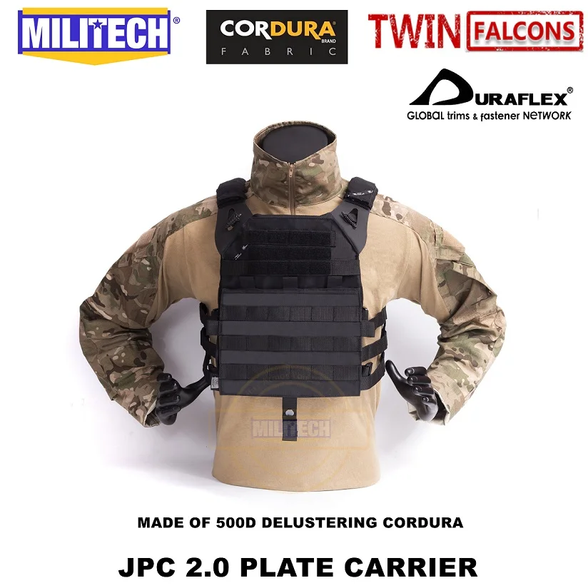 BK Size M MILITECH TW TWINFALCONS JPC 2,0 несущий тактический жилет из DELUSTERING CORDURA MIL SPEC несущий жилет CRYE CP жилет - Цвет: BK Size M