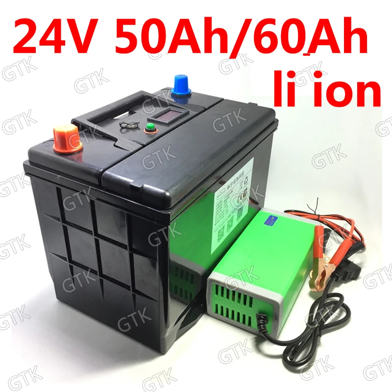 Литий-ионный аккумулятор GTK 24 в 60 ач 50 Ач литий-ионный с BMS 7S для инвалидной коляски