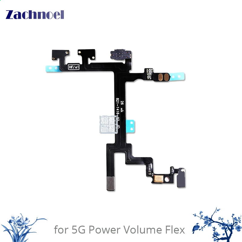 10pcs High Quality Switch ON OFF Lock Power Volume Mute Button Flex Cable for iPhone 5 5G Ribbon Replacement Parts | Мобильные