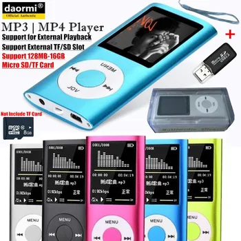 

1.8" TFT LCD Mp3 Music Player FM Recorder Speler External insert TF/SD Slot HIFI Sport Walkman Aux muziek digital players+Reader