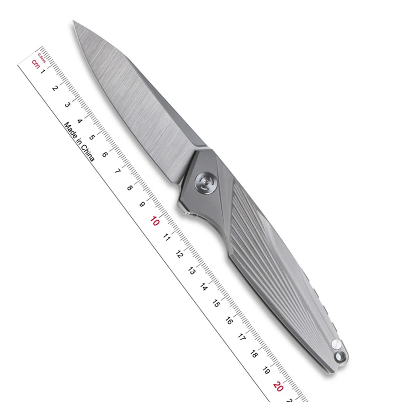 

LOVOCOO BM76 Flipper folding knife M390 blade titanium handle Outdoor hunting knife Camping EDC tools Kitchenware fruit knife